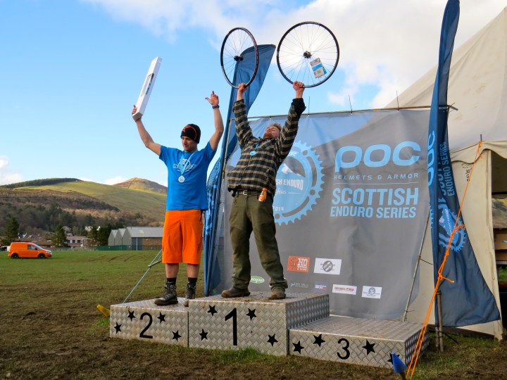 Masters podium: 1st James 'Trail Yeti' Knowles, 2nd Tobias Pantling; 3rd David Duggan