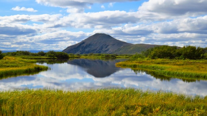 Myvatn in autumn sunlight