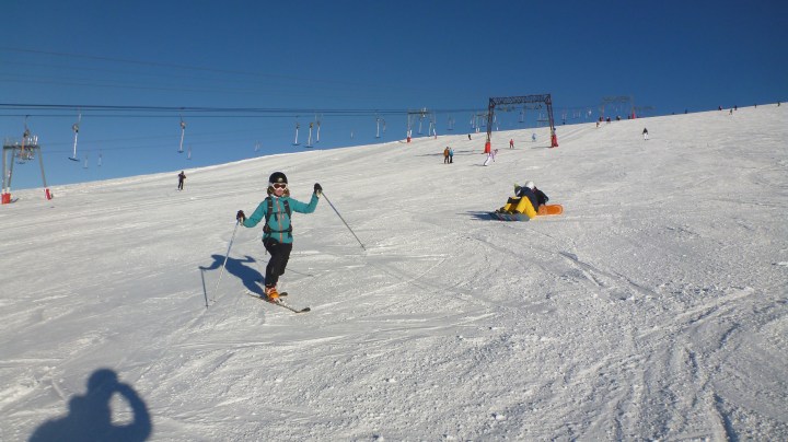 Even snowboarders thought we were funny-looking. 