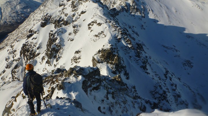 Looking back along the ridge from the western end.
