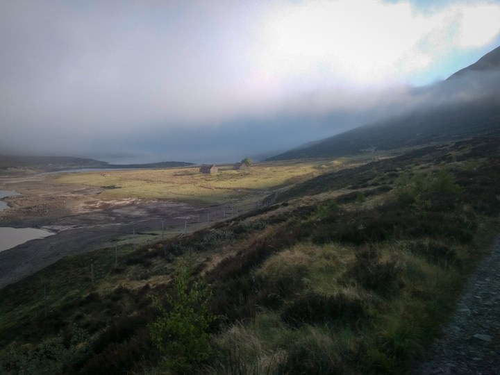 Mist above Strath Rannoch on day 2